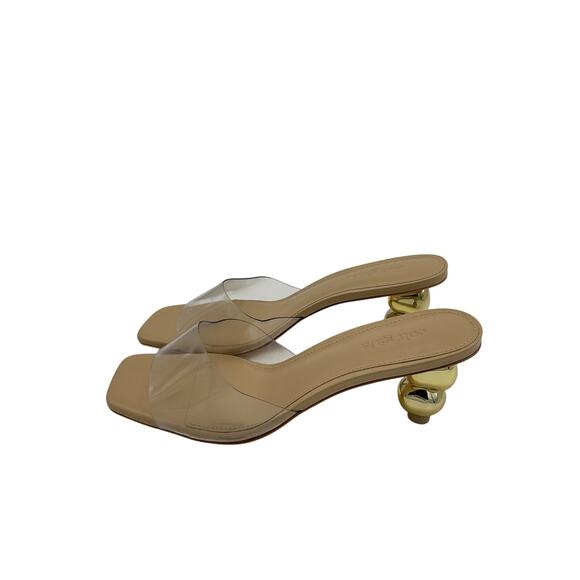 Cult Gaia 'Gigi' Beige Leather Sandals Size 8 - Picture 3 of 5